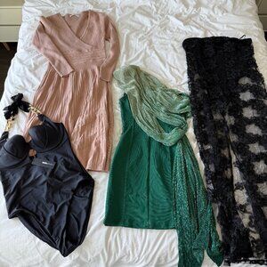 SIze Large Clothing Bundle --JLux Label Green Dress